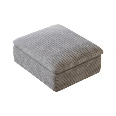 Grey Soft Padded Home Ottoman