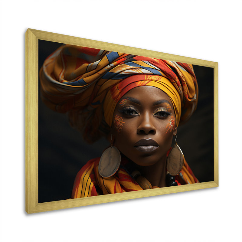 Voix sur toile, art africain-américain, H 12 po x l 20 po x P 1 po, Encadrement doré