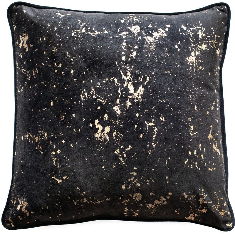 Abstract Sqaure Cushion, Black