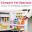 1.6 Cu. Ft. Retro Compact Fridge with Chiller, Countertop Fridge with Built-In Bottle Opener-98742344