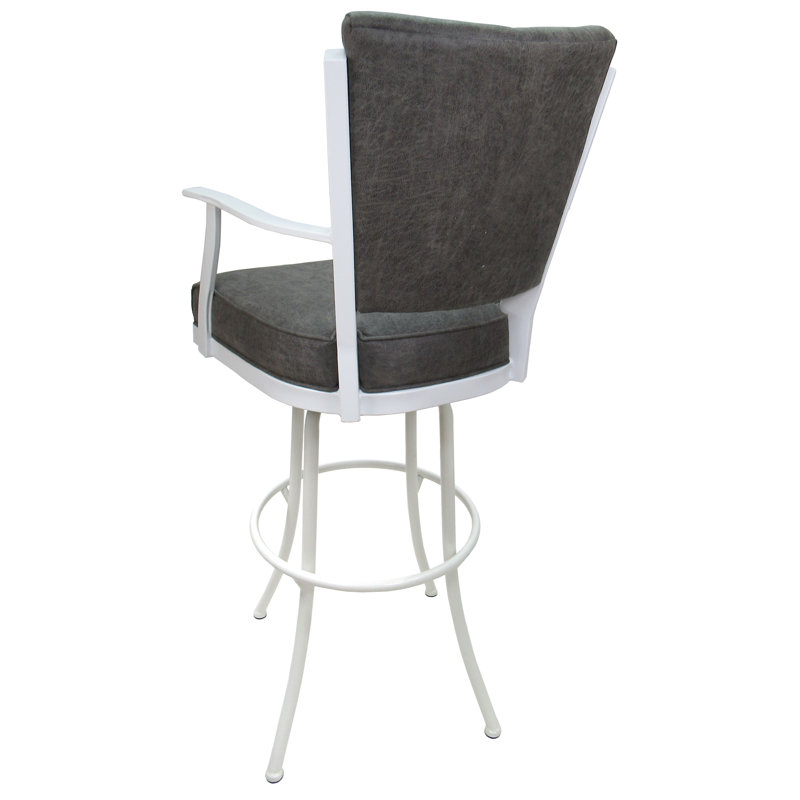 Très grand tabouret pivotant en métal Varges, Wapiti du nord-ouest, Blanc