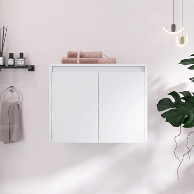 Armoire de rangement murale 24 po, portes à fermeture douce