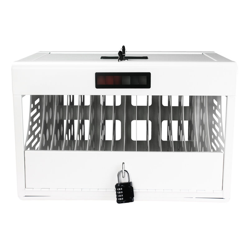Charging Cabinet For 16 Devices - Lockable, White, Space Office, Classroom, , Fits Different Handheld Gadget Models Lockable 16 Station White Laptops & Tablets, , With Improved Heat Dissipation