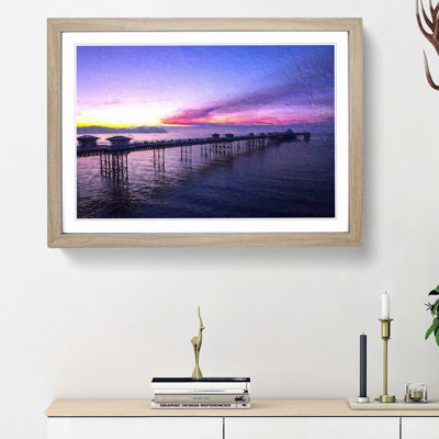 Pier in Llandudno Wales - Picture Frame Painting Print on MDF