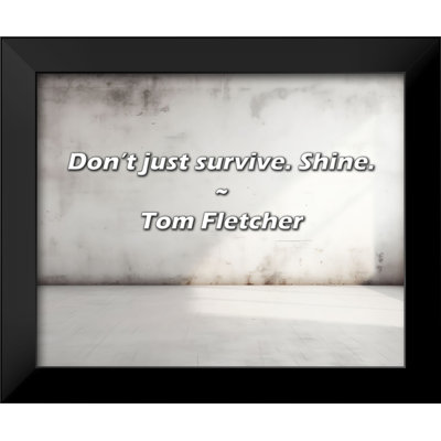 Tom Fletcher Quote: Don’t just survive. Shine.