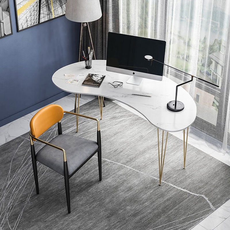 Bureau d'écriture d'étudiant en forme de dalle moderne, H 29,53 po x l 55,12 po x P 27,56 po
