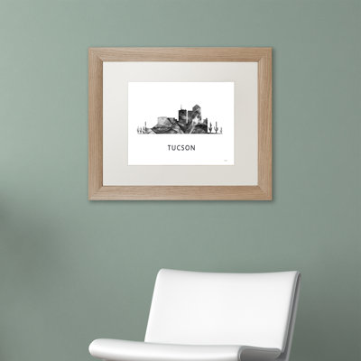 " Tucson Arizona Skyline WB-BW " by Marlene Watson