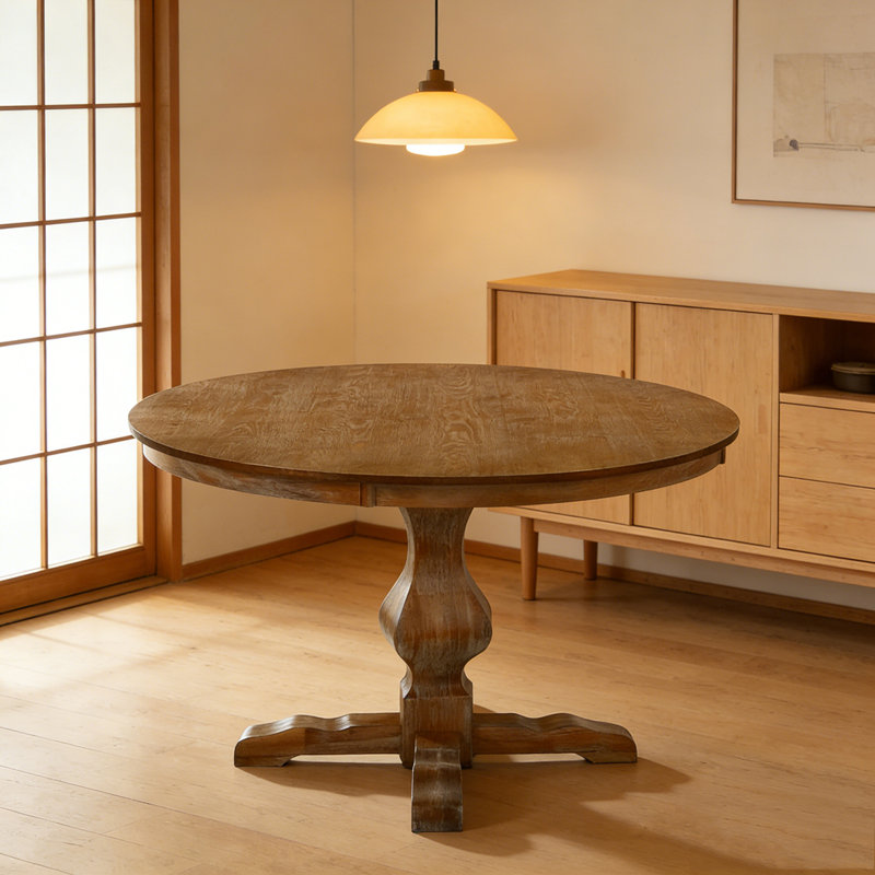 ROUND DINING TABLE, Natural