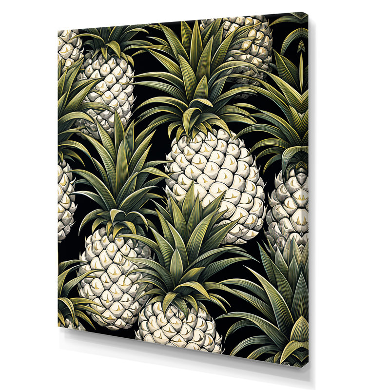 «Sweet Pinapple», reproduction sur toile, Toile tendue, H 44 po x l 34 po x P 1,5 po