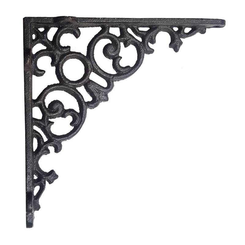 Scroll Shelf Bracket, Black