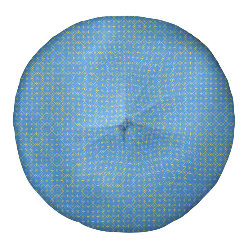 Katelyn Elizabeth Solid Colour Reversible Throw Pillow, 30" x 30", Blue/Yellow
