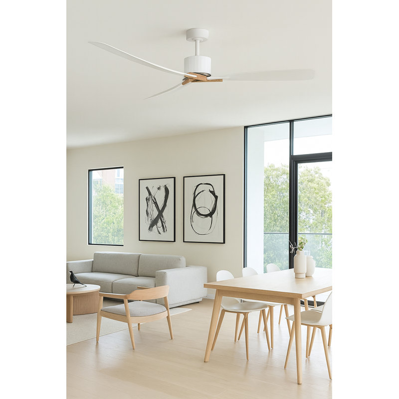 Ventilateur intelligent à DEL 60 po Hinkley, Blanc mat