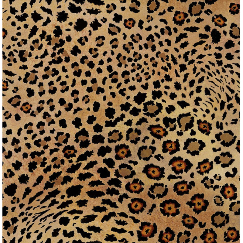 Cube Ottoman - Safari Spot - Velvet, Gold