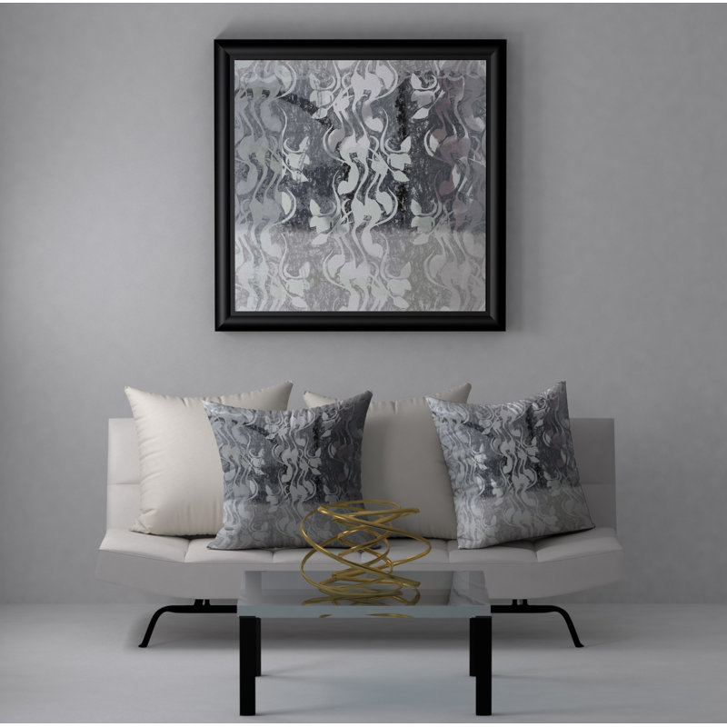 Abstract Reversible Throw Pillow, 24" x 24"