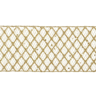 Vickerman 10 Yard Glitter Sequin Net Wired Ribbon.