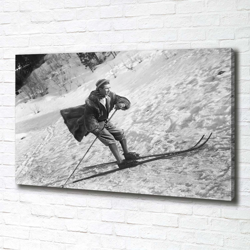 Skier - Wrapped Canvas Print