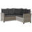  Garden Sofa Gray, Dark Gray PE Rattan Medium Adjustable Feet