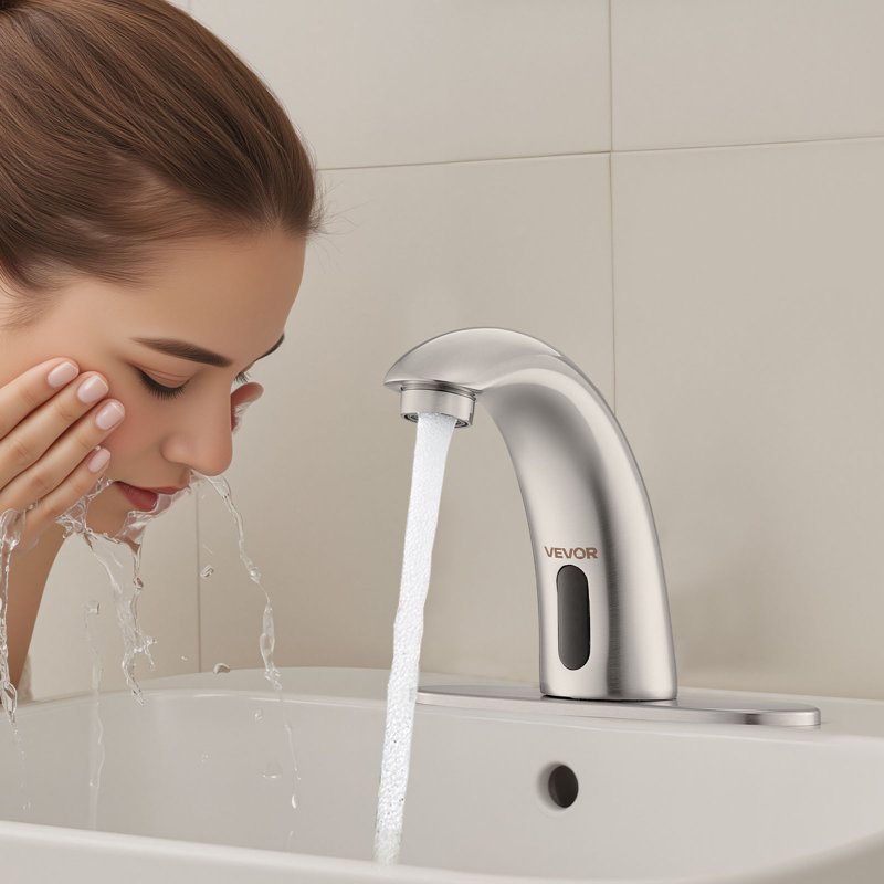Touchless Bathroom Sink Faucet Automatic Motion Sensor 9/16 Brushed Nickel