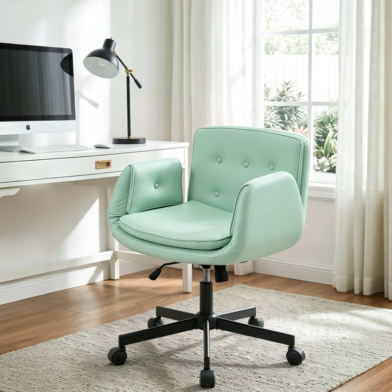 Brayden Studio Criss Cross Chair, 40 cm H, Green