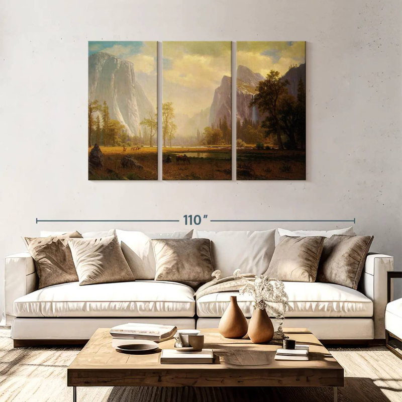 Alvord Looking Up The Yosemite Valley, 48" H x 74" W