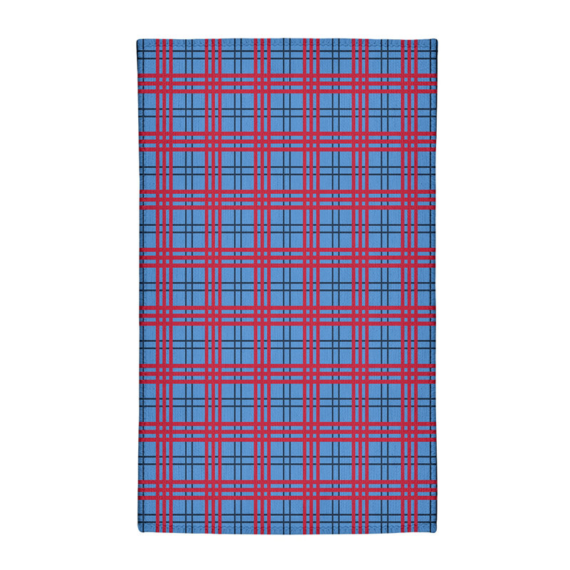 Tapis à carreaux bleu, Rectangle 3 pi x 5 pi