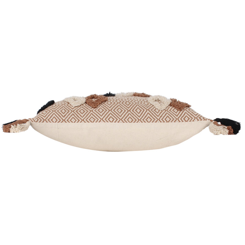 Benji Geometric Rectangular Throw Cushion, Cinnamon