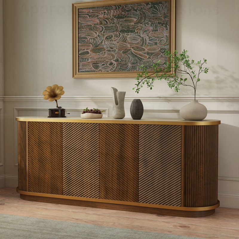 Buffet Diagonal, Brown/Cream