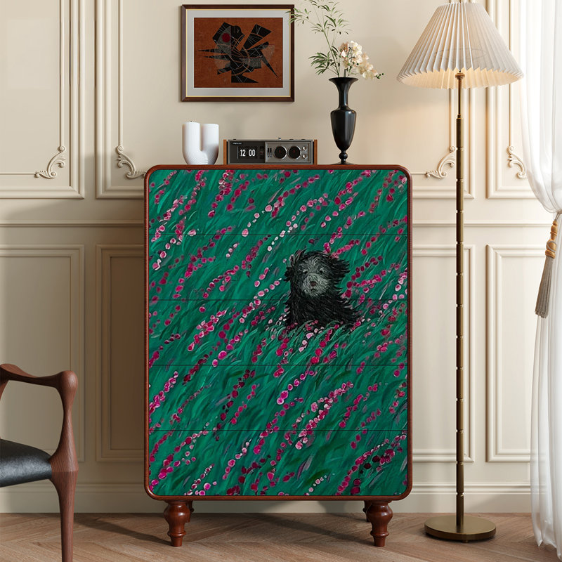 Armoire de rangement à 5 tiroirs Abstract Art