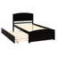 Lit plateforme simple avec lit gigogne, couleur - bois massif pour un intérieur de belle chambre à coucher - splendide lit gigogne radiant-2135734202