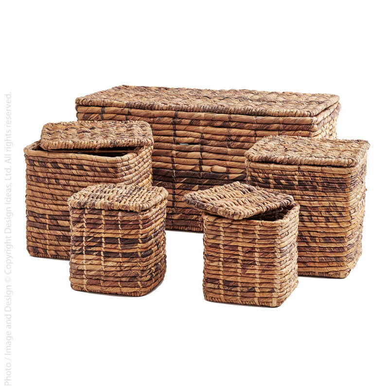 Ensemble de 5 paniers en abaca Design Ideas