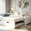 Lit de jour extensible avec couchette, lit de jour en bois-2088086620