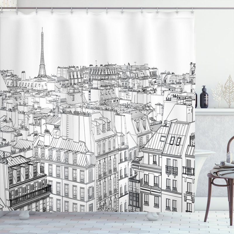 Floral Shower Curtain with Hooks Included, 70" H x 69" W