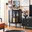 Black Solid + Manufactured Wood+Glass Display Cases