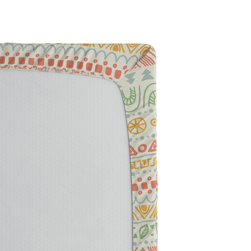 Microfiber Geometric Fitted Sheet, Full Fitted Sheet