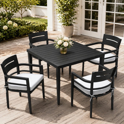 Table de salle à manger d'extérieur 40 po avec trou pour parasol
