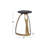 Vaughan Accent Table – Black Slate Top with Brass Iron Base, Modern