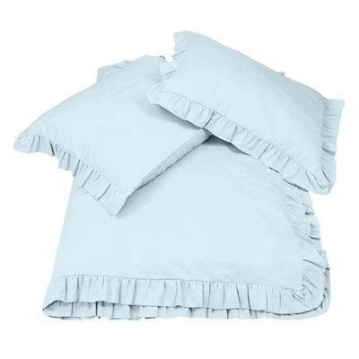 400TC Cotton Sateen Ruffle Duvet Cover Set
