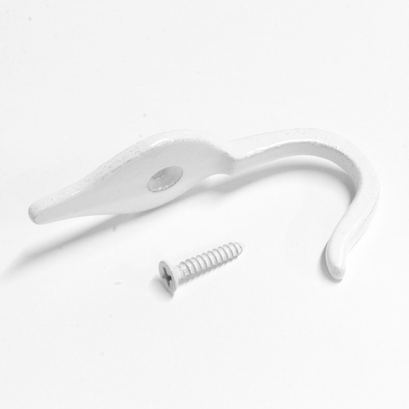 Iron Wall Wall Hook, White