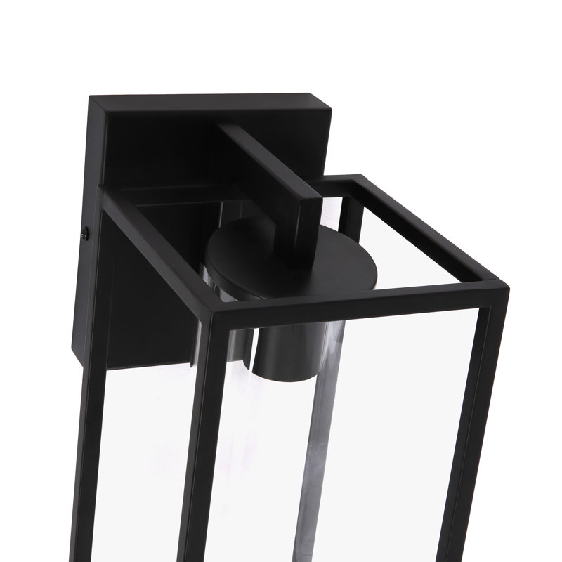 Tiernan Outdoor Wall Lantern, Black, 12.15" H x 5.75" W x 8.05"