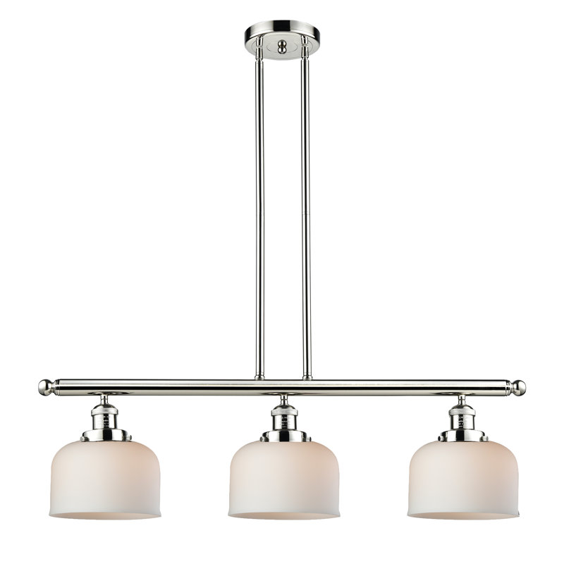 Bell - Luminaire de meuble-lavabo 19 po 2 lumières, Boîtier blanc mat, Nickel poli