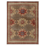 Distressed Homage Hand Knotted Wool Geometric Area Rug