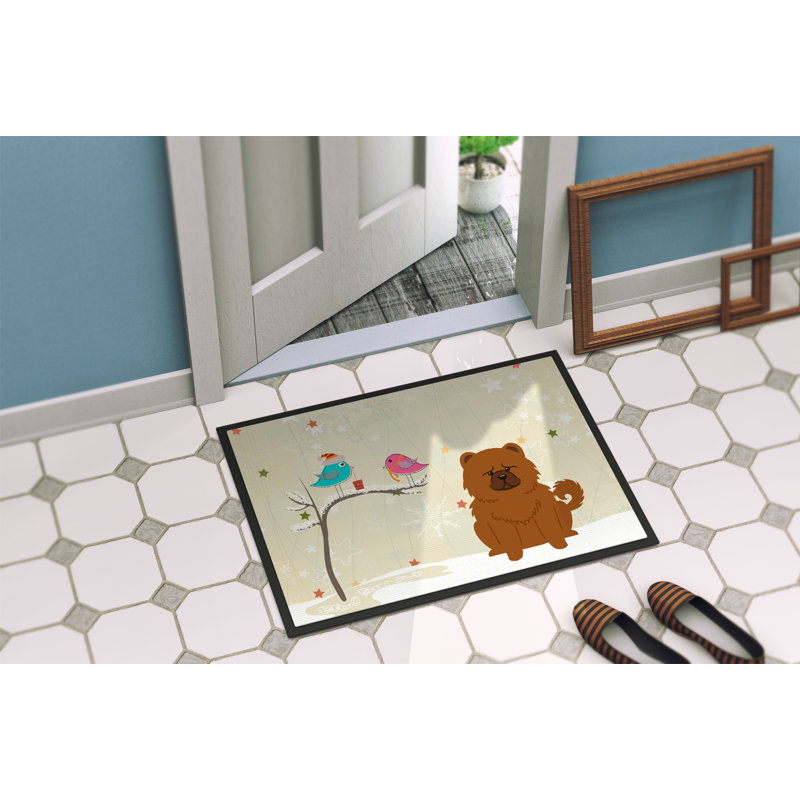 Tapis d'extérieur antidérapant Ciboney, Rouge, Rectangle 2 pi x 3 pi