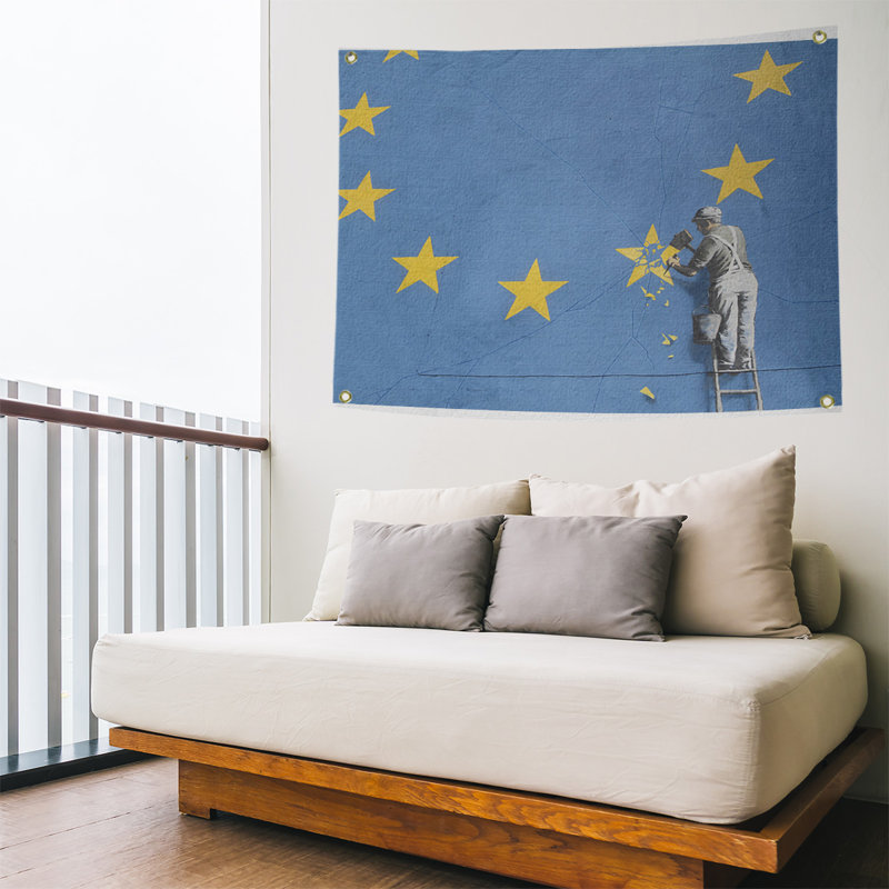 Tapisserie en polyester brexit chip, H 59 po x l 80 po x P 1 po