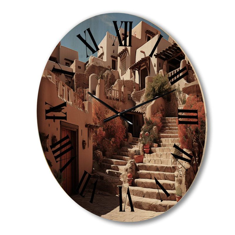 Horloge murale en bois massif Alkurhah, Grand