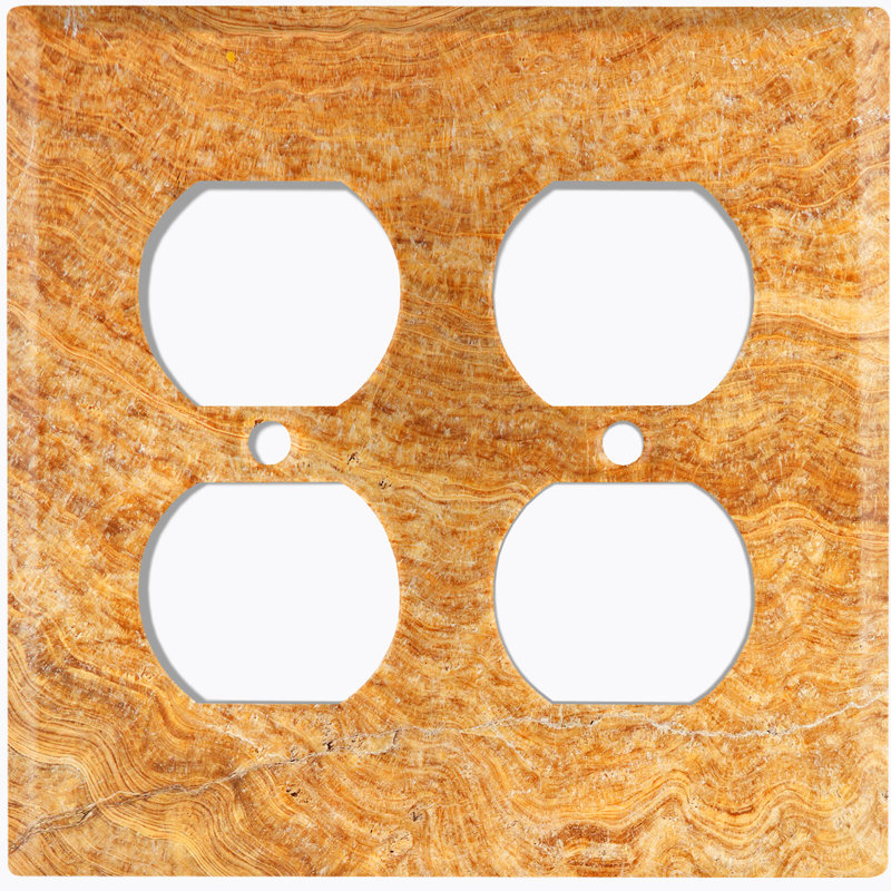 Plaque murale 2 prises en marbre Marble Print 2