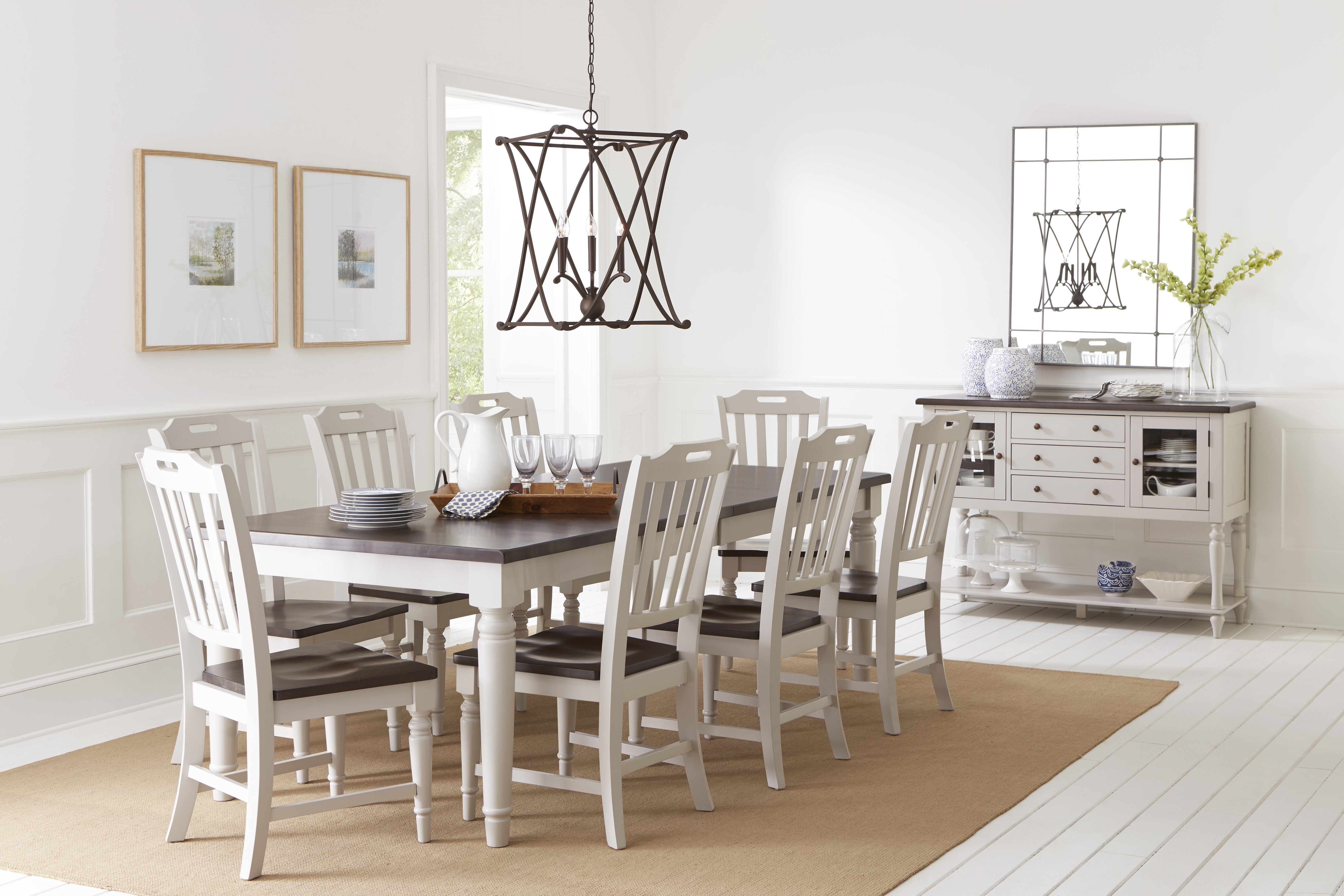 Callaham extendable solid wood dining set hot sale