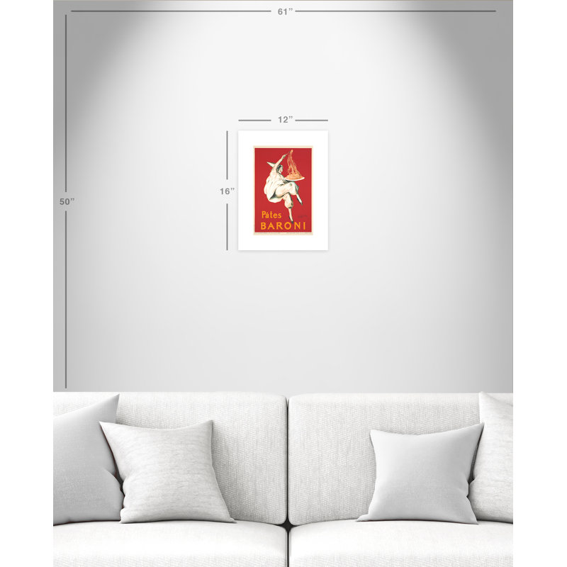 Affiches rétro Pates Baroni - impression, Blanc, Papier