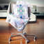 Motif de fractale bleue Cryptical - coussin imprimé abstrait-30642610-30642613