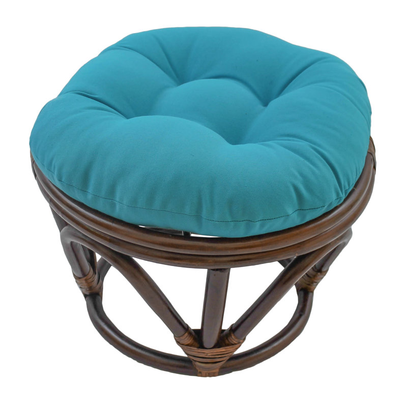 Coussin rond pour repose-pieds d'intérieur, Bleu