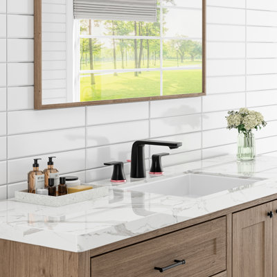 Widespread 2-Handle Pop-up Bathroom Faucet, Rose Gold Decor